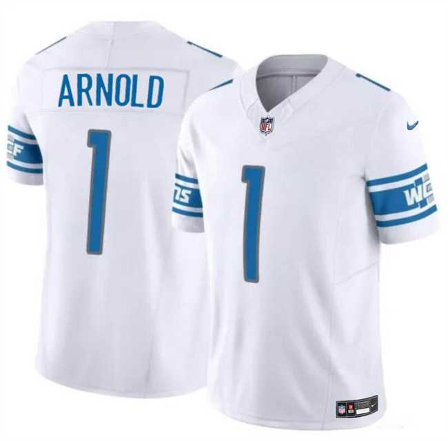 Men & Women & Youth Detroit Lions #1 Terrion Arnold White 2024 Draft F.U.S.E. Vapor Untouchable Limited Stitched Jersey->detroit lions->NFL Jersey